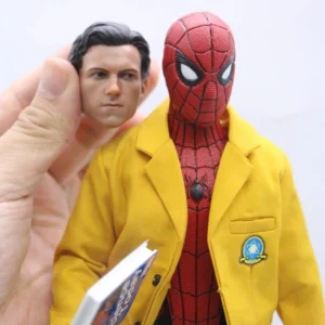High Quality Spiderman Home Coming with Suit PVC Statue Figure Model Toys 2 Head 25cm