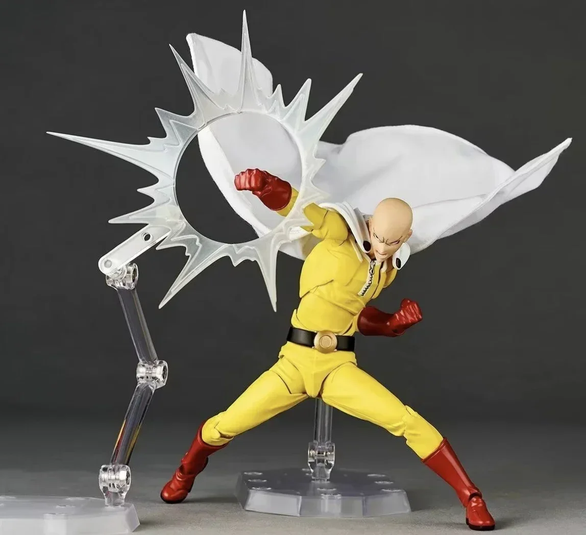 New Hot One Punch Man Saitama Amazing Yamaguchi Revoltech Saitama In Stock Anime Action Collection Figures Model Toys Gifts - Image 7