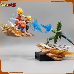 Dragon Ball Z Son Goku Gohan VS Cell Anime Figures Cell Salu Figurine Pvc Statue Model Doll Desk Collectible Decora Toys Gifts