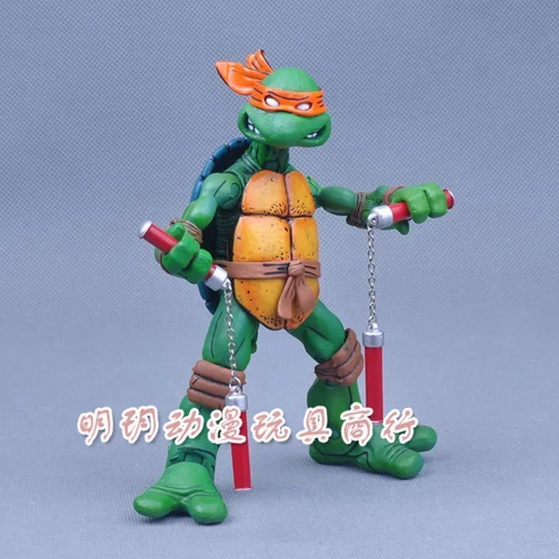 4pcs TMNT Action Figure Anime Teenage Mutant Ninja Turtle Figuras Toys NECA PVC Collection Model Gift for Children Decoration - Image 4