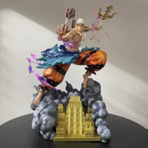 One Piece Jt Enel 28cm Figure Thunder God GK PVC Full Spray Paint Exquisite Statue Anime Model Toy Desktop Deco Collectible Gift