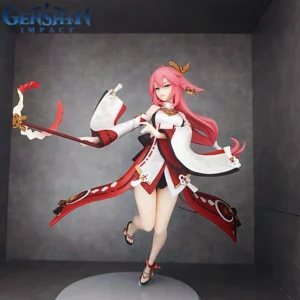 Genshin Impact Anime Figure Yae Miko Game Peripheral Sexy Foxs Figure Model Manga Statue Action Figure Collectible Model Toy