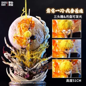 Demon Slayer 51cm Action Figure Set - Agatsuma Zenitsu And Kochou Shinobu Collectible GK Statues for Desktop Decoration