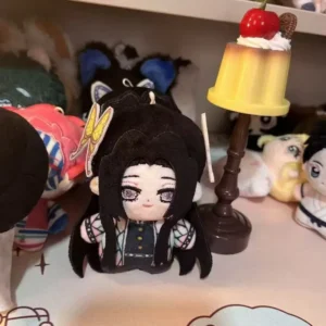 Demon Slayer Kochou Shinobu 10cm Nunu Style Printed Soft Cotton Plush Kanroji Mitsuri Model Bag Ornament Cotton Doll