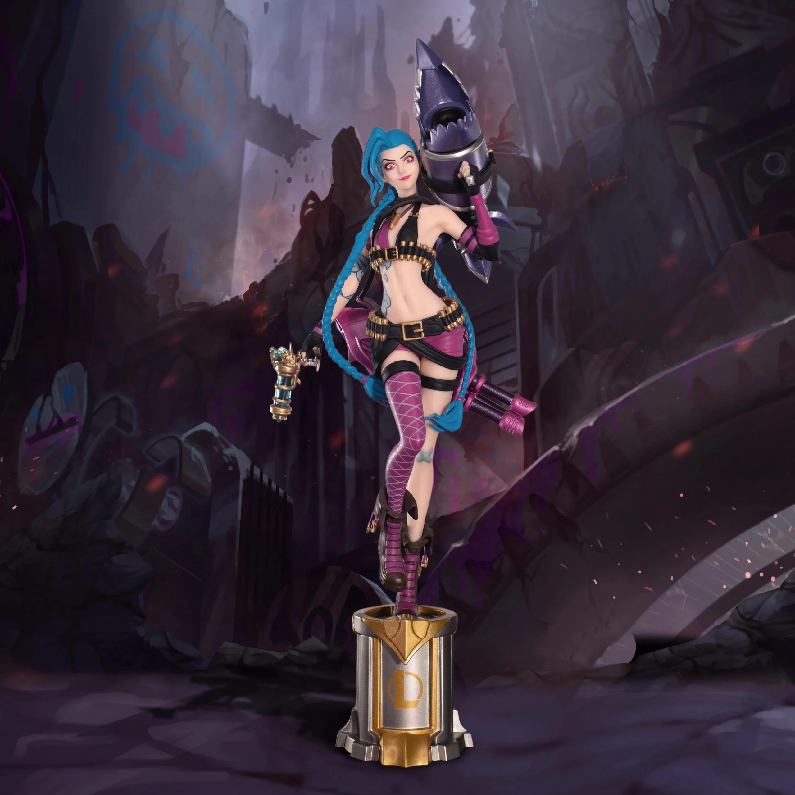 22cm League Of Legends Anime Figurine Luxanna Crownguard Lux Kaisa Jinx Action Figure Tiktok Hot Birthday Gift Customized - Image 3