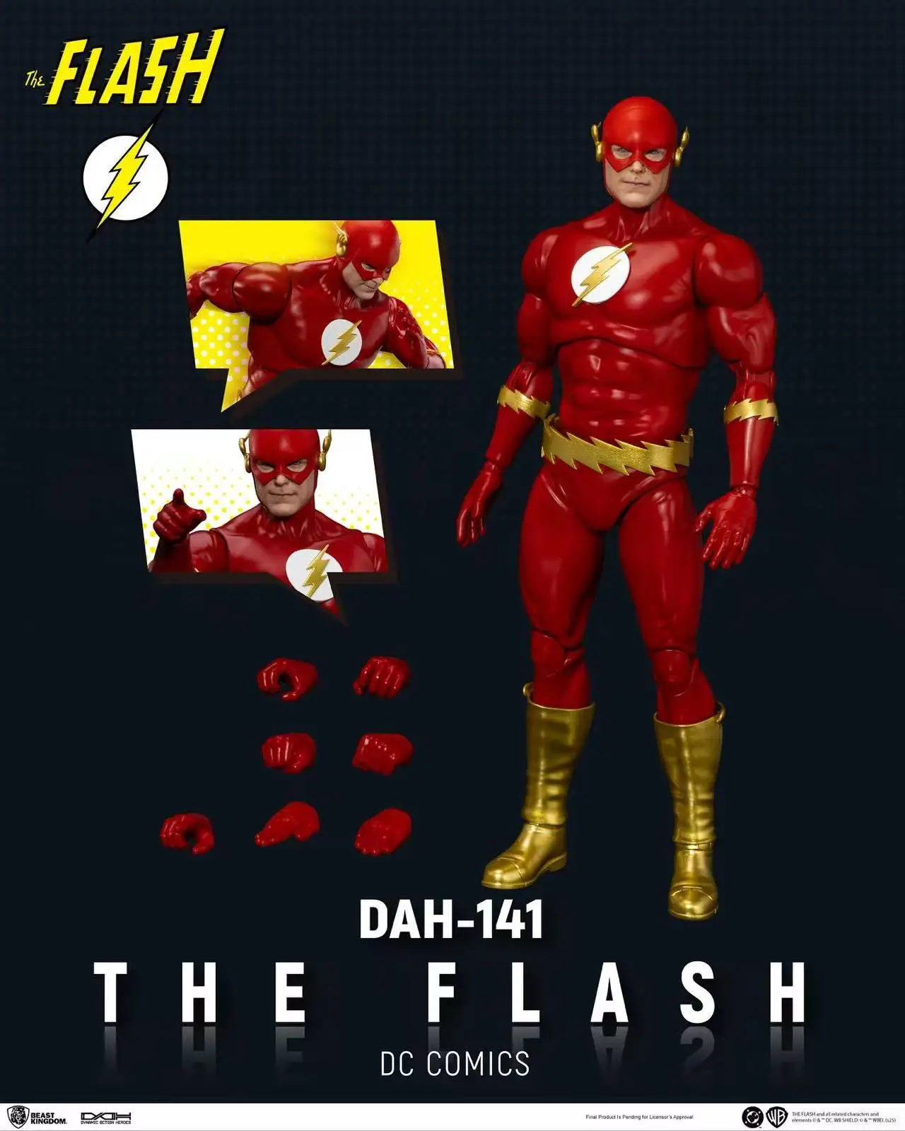 8Inch Original DC Beast Kingdom DAH-140 Green Lantern 141 The Flash 142 Superman 143 Batman Action Figures Collection Gift Toys - Image 9