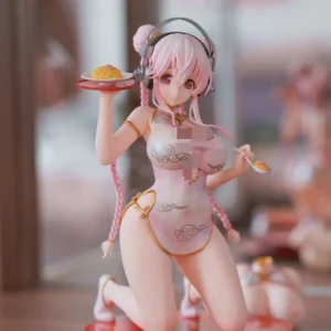 Qipao SUPERSONICO Anime Characters figurine Handmade Cake Pretty Girl Handmade Bookshelf Car Case Ornament Model Otaku Gift