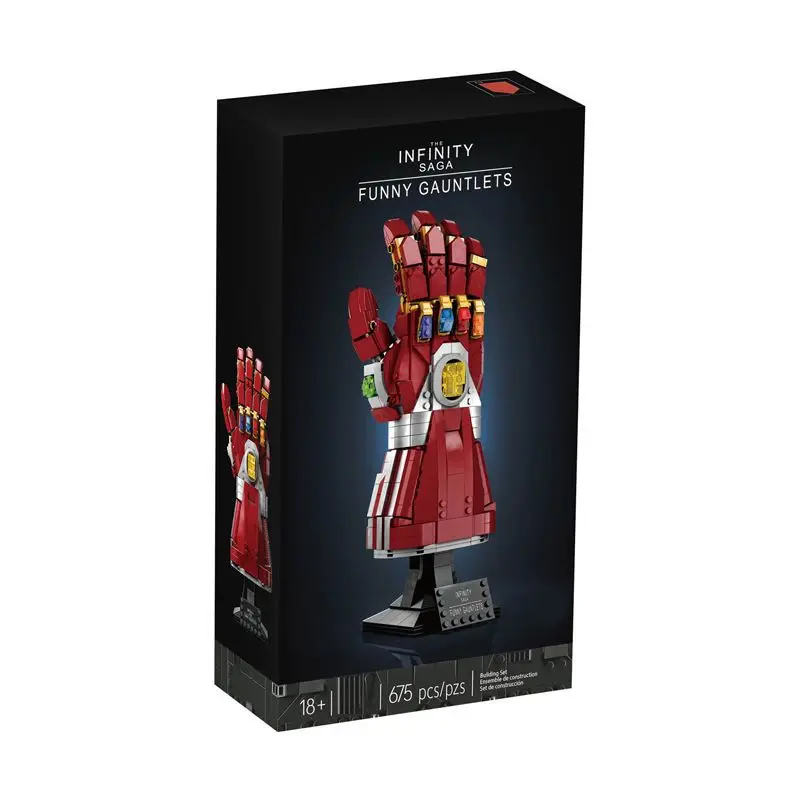 Avengers Endgame Iron Man Glove Bricks Red Nano Infinity Gauntlet Model Premium Assembled Collectible for Marvel Enthusiasts - Image 4