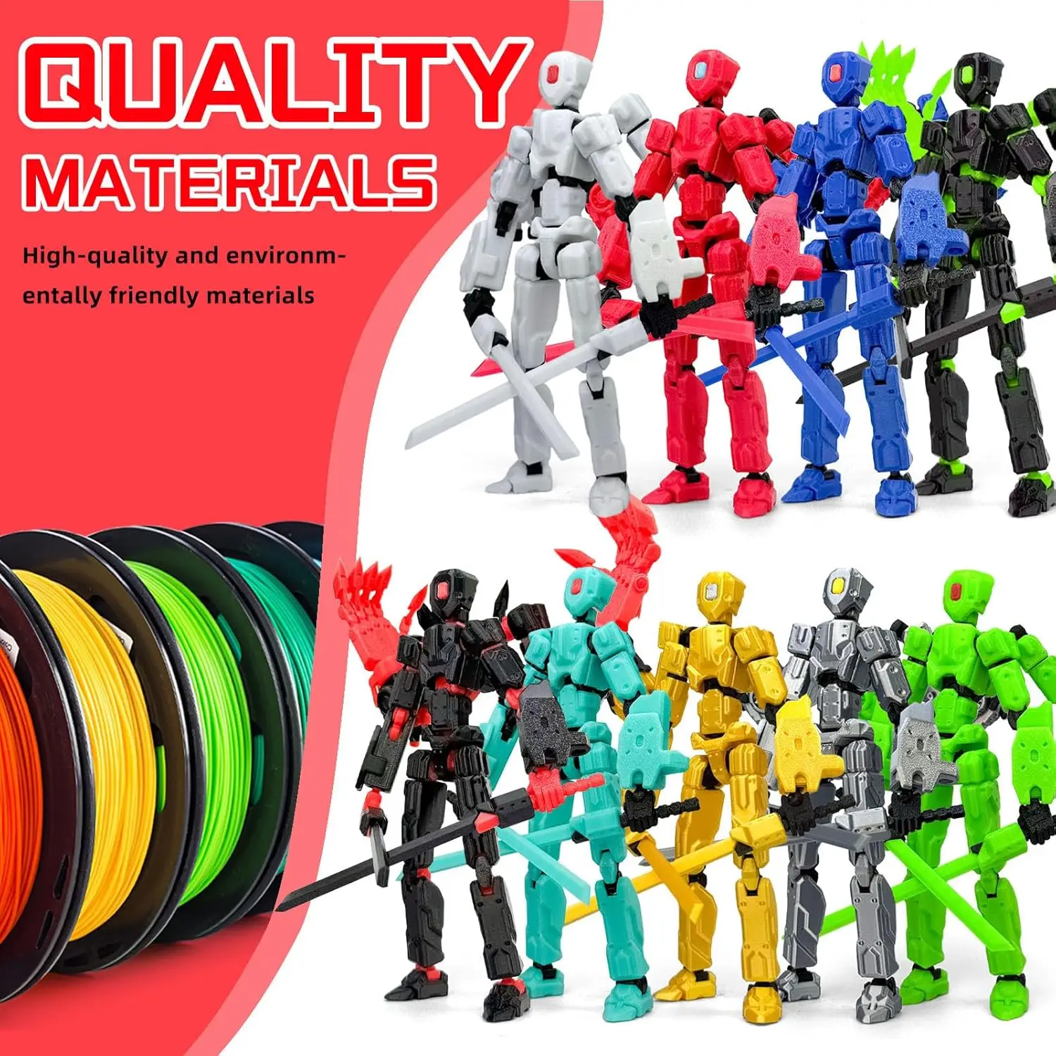 8Inch T13 Assembly Completed Action Figure,3D Printed Multi-Jointed Movable Toy Nova 13 Action Figures Desktop Decor for Game Lo - Image 4