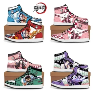 Demon Slayer Tanjirou Nezuko Kimetsu Sneakers Basketball Anime Fashion Men's Shoes Women's Shoes Unisex Casual Shoe Holiday Gift