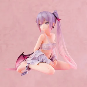 Generic Anime Girl Figure Succubus Pink Eve Sitting Noodle Stopper Boxed Collectible Desktop Decoration Model For Anime Fans