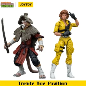 【JOYTOY】TMNT-April O'Neil Splinter 2PCS 1/18 Action Figure Toys