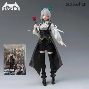 HASUKI - God Cat Jumping Original Pocket Art Series The Knight of Roses -Gloria Anime Action Figure Model Toys Collectible Model