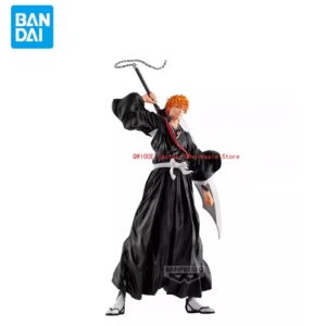 Original Genuine Banpresto Grandista Bleach 32cm Kurosaki Ichigo Japanese Anime Figure Model Collection Toys Boys Gifts QWIOOE