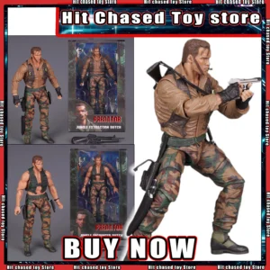 In Stock Ko Neca Predator Jungle Extraction Dutch Action Figure Schwarzenegger Figurine Statue Model Desktop Decoration Toy Gift