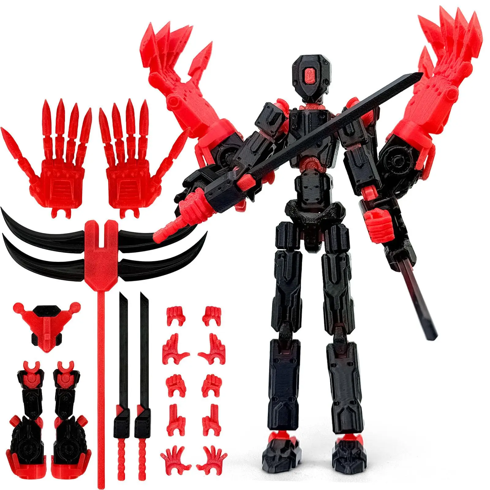 8Inch T13 Assembly Completed Action Figure,3D Printed Multi-Jointed Movable Toy Nova 13 Action Figures Desktop Decor for Game Lo