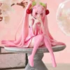 Hatsune Miku Pink Cherry Dress Cartoon PVC Action Figurine Collectible Figure
