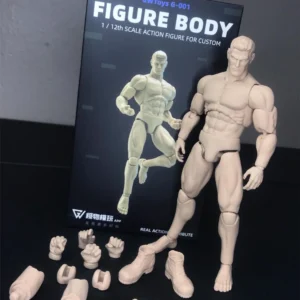 GWToys G001 Scale 1/12 DIY Male Strong Muscle Super Flexible Action Figure Body Doll Model about 16cm for Custom Sketch Practice