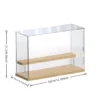 Transparent Acrylic Box, Wooden Shelves Storage Box,Suitable for Protection and Display Figure