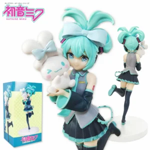 21CM Anime Hatsune Miku X Cinnamoroll Figure Anime Christmas gift Models Decorative Decorations Children Kawaii Gift
