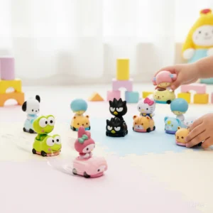 Kuromi 10Pcs Car Figure Sanrio Divination Doll Cake Handmade Model Figures Kulomi Birthday Cake Decor Mystery Gift