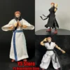 1/12 Ryomen Sukuna Man Soldier Black Long Robe White Combat Clothes Set Action Figure