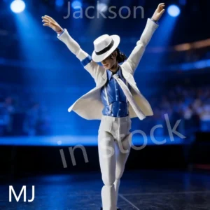【In Stock】MJ - Jackson Shf Moon Walk Joint Mobility Action Figure Model Desktop Decorative Ornament Commemorative Action Figures
