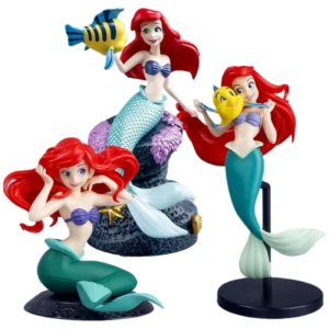 Anime Little Mermaid Ariel Action Figure Toys Ariel The Princess Collection Room Car Cake Decoration Xmas Gift for Kids