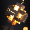 Anime Genshin Impact Zhong Li Element Keychain with Lamp Weapons Star Metal Collectible Figure