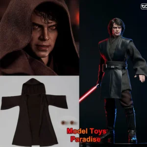 TP026 1/6 Men Soldier Anakin Skywalker Long Hooded Robe Movable Eyeball Star Wars Clothes Fit 12'' HT DX34 DX47 Action Figure