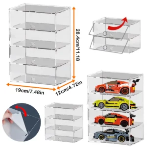 Transparent acrylic multi-layer display case, model car, figure and collectible storage box