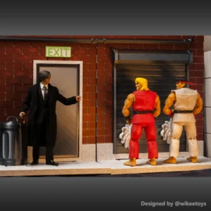 Wikeetoys Original American Street View 1/12 Scene Platform Background Board Compatible With Doll Photography Holiday Gifts