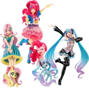 My little Pony Bishoujo Statue Twilight Sparkle Pinkie Pie Fluttershy Anime Girl PVC Action Figure Toy Collection Modle Doll