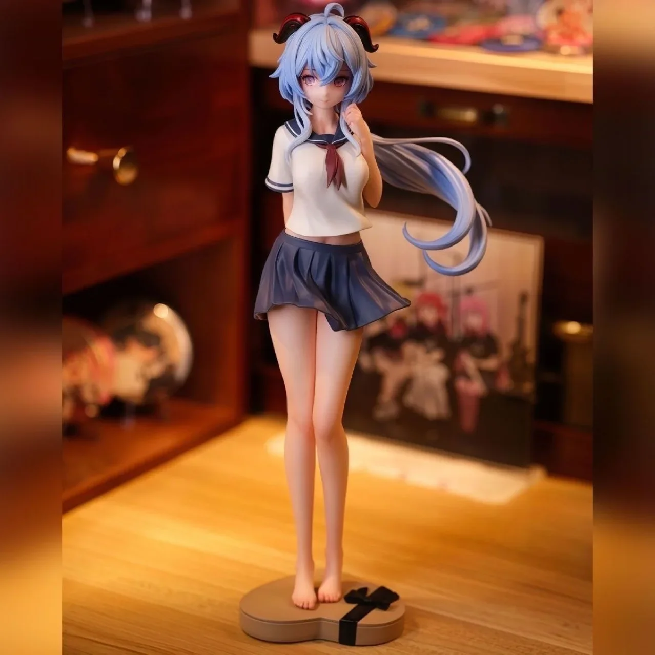 25cm Genshin Impact Figure Ganyu Figure School Uniform Ganyu Figurine Beautiful Girl Gk Statue Model Collect Ornament Toys Gifts - Image 4