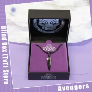 Avengers Anime Movie Peripheral Black Panther 2 Wakanda Long Live Leopard Claw Pendant Necklace With Accessories