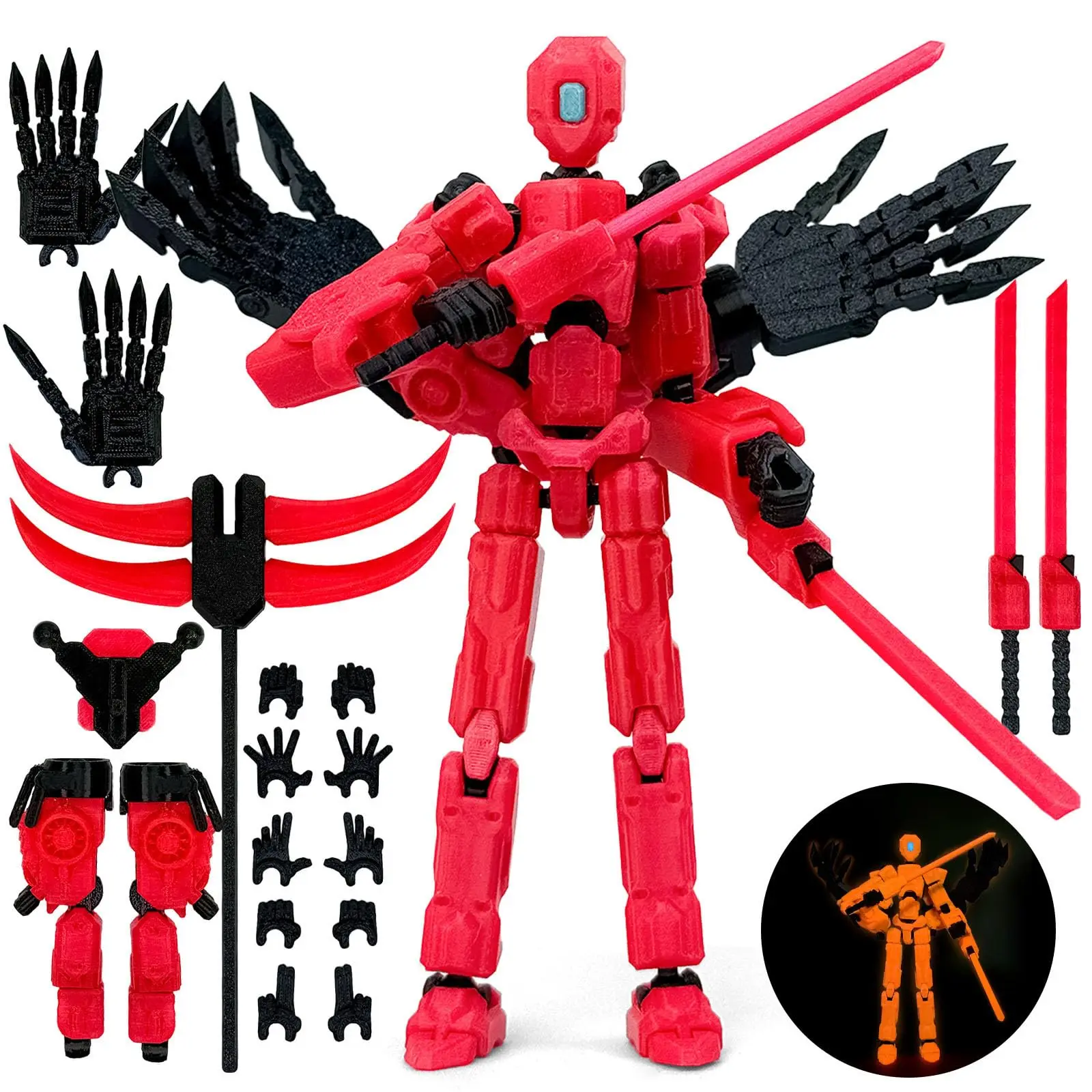 8Inch T13 Assembly Completed Action Figure,3D Printed Multi-Jointed Movable Toy Nova 13 Action Figures Desktop Decor for Game Lo - Image 8