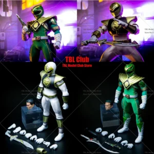 In Stock Tree New Toys 1/12 Scale Mighty Green White Power Rangers 6Inch Anime Action Figure Full Set Toy Gift for Fans