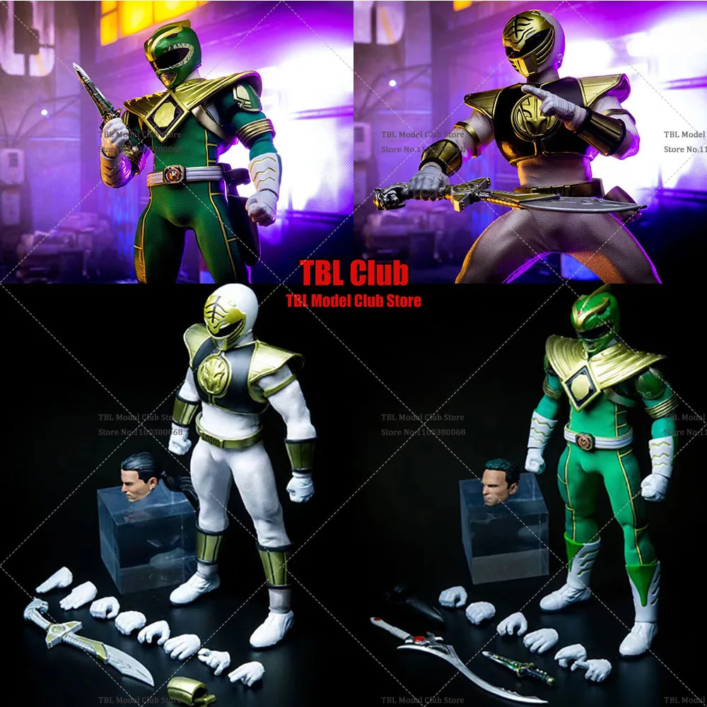 In Stock Tree New Toys 1/12 Scale Mighty Green White Power Rangers 6Inch Anime Action Figure Full Set Toy Gift for Fans