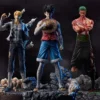30cm One Piece Roronoa Zoro Luffy Vinsmoke Sanji Stand Posture PVC Statue Collectible Figure