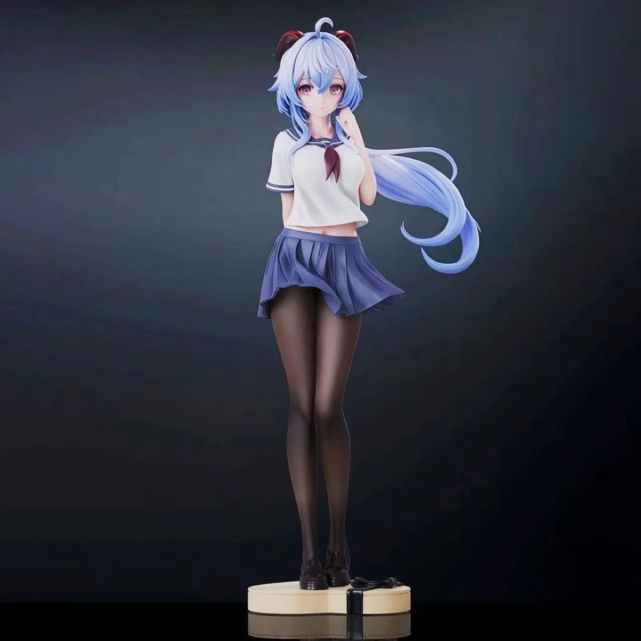 25cm Genshin Impact Figure Ganyu Figure School Uniform Ganyu Figurine Beautiful Girl Gk Statue Model Collect Ornament Toys Gifts - Image 3