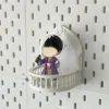 1pc European Style Balcony Hanging Rack - Durable Plastic Display Stand for Collectible Figure