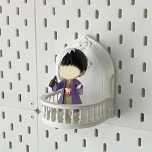 1pc European Style Balcony Hanging Rack - Durable Plastic Display Stand for Succulents, Plants, Figurines & Collectibles