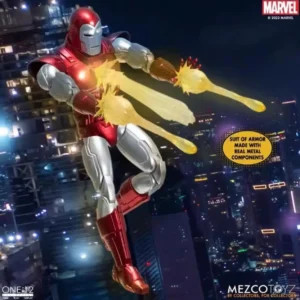 MEZCO Iron Man Centurion Ant 1/12 Silver Retro 6-Inch Action Figure