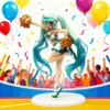 2025 New 18cm Fashion Hatsune Miku Cheerleader Decoration of PVC Series Models Collectible Figure