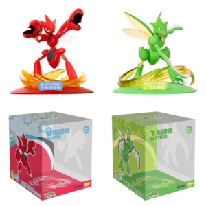 Pokemon Anime Scyther Scizor Original Genuine Action Figures Collect Model Ornaments Children's Toys Birthday Gifts