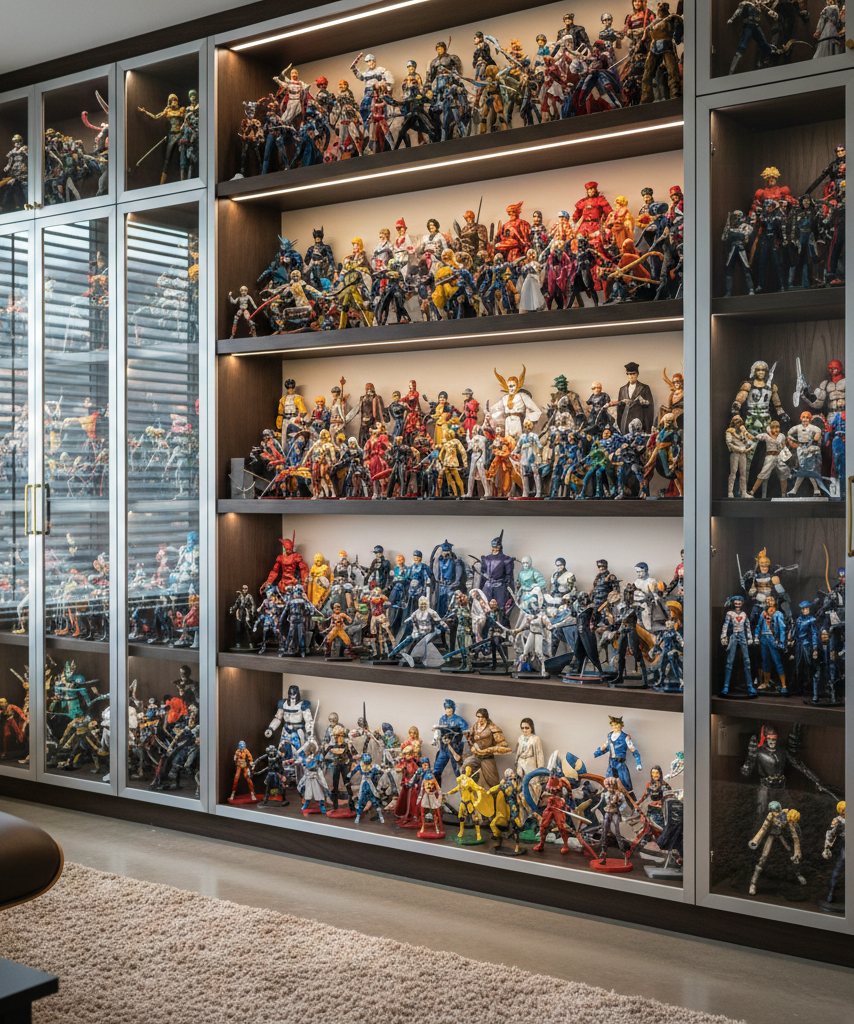 Action figure display lighting overview