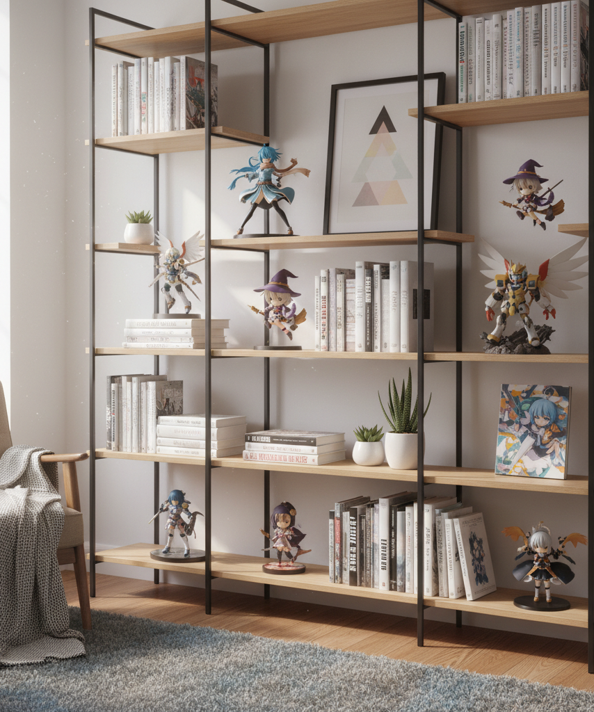 Display case vs open shelf for anime figures