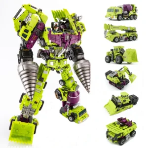 Jinbao GT Devastator Transformation G1 Oversize 6 in 1 Bonecrusher Scrapper Haul Mixmaster Hook KO Action Figure Robot Toys Gift