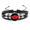 Anime Naruto Sharing an Eye Bracelet Vintage Leather Bracelets Goth Collectible Figure