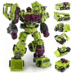 JINBAO NBK Oversize 6 IN 1 Transformation Devastator Toys Boy Robot Car KO G1 Excavator Trucks Model Action Figure Kid Adult